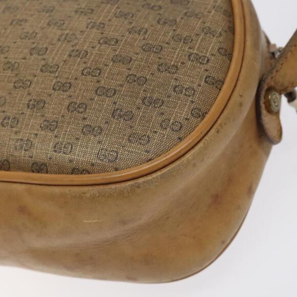 GUCCI Micro GG Supreme Shoulder Bag Pvc Beige Gold - Picture 12 of 16